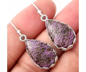 Natural Purpurite - South Africa Earrings SDE52837 E-1113, 12x19 mm