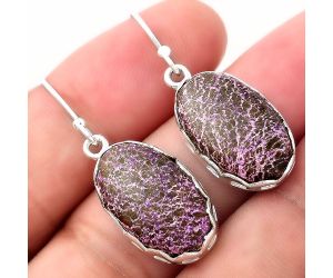 Natural Purpurite - South Africa Earrings SDE52856 E-1113, 12x20 mm