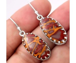 Natural Noreena Jasper Earrings SDE52897 E-1113, 11x21 mm