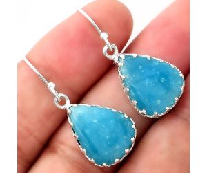 Natural Smithsonite Earrings SDE52906 E-1113, 13x17 mm