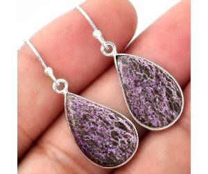 Natural Purpurite - South Africa Earrings SDE53160 E-1001, 12x19 mm