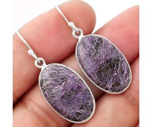 Natural Purpurite - South Africa Earrings SDE53174 E-1001, 13x21 mm