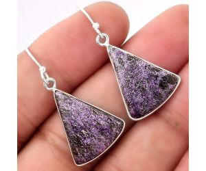 Natural Purpurite - South Africa Earrings SDE53182 E-1001, 16x20 mm