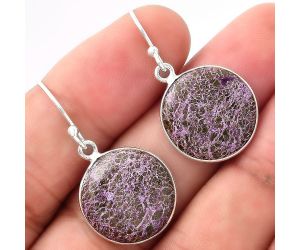 Natural Purpurite - South Africa Earrings SDE53188 E-1001, 16x16 mm