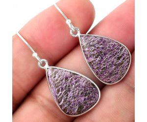 Natural Purpurite - South Africa Earrings SDE53198 E-1001, 14x20 mm