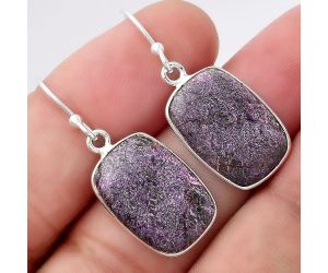 Natural Purpurite - South Africa Earrings SDE53200 E-1001, 12x17 mm