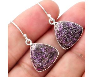 Natural Purpurite - South Africa Earrings SDE53291 E-1001, 15x15 mm