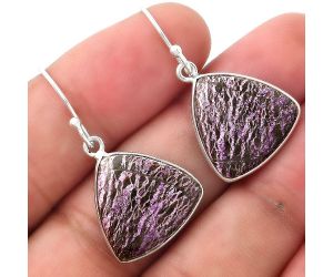 Natural Purpurite - South Africa Earrings SDE53304 E-1001, 17x17 mm