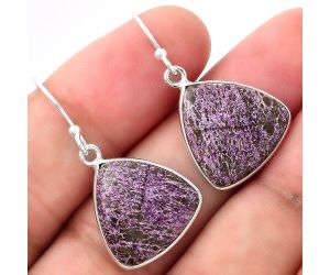 Natural Purpurite - South Africa Earrings SDE53350 E-1001, 16x16 mm