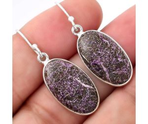 Natural Purpurite - South Africa Earrings SDE53352 E-1001, 11x19 mm