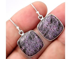 Natural Purpurite - South Africa Earrings SDE53394 E-1001, 16x16 mm