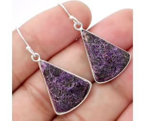 Natural Purpurite - South Africa Earrings SDE53477 E-1001, 16x21 mm