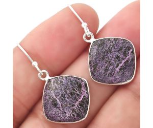 Natural Purpurite - South Africa Earrings SDE53499 E-1022, 15x15 mm