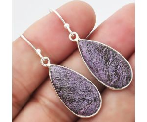 Natural Purpurite - South Africa Earrings SDE54653 E-1001, 12x23 mm