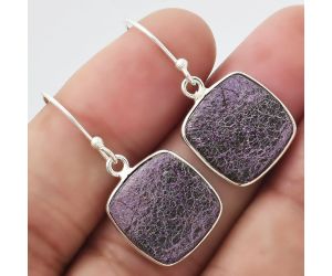 Natural Purpurite - South Africa Earrings SDE54656 E-1001, 15x15 mm