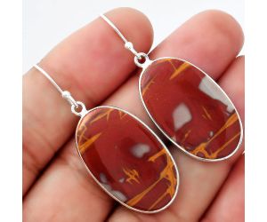 Natural Noreena Jasper Earrings SDE54657 E-1001, 17x28 mm