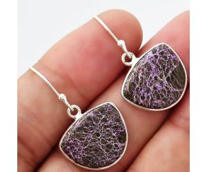 Natural Purpurite - South Africa Earrings SDE54665 E-1001, 14x17 mm