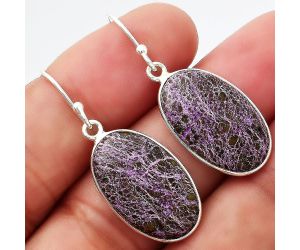 Natural Purpurite - South Africa Earrings SDE54666 E-1001, 13x21 mm