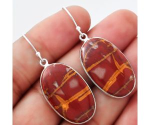 Natural Noreena Jasper Earrings SDE54682 E-1001, 17x27 mm