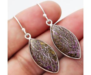 Natural Purpurite - South Africa Earrings SDE54715 E-1001, 12x23 mm