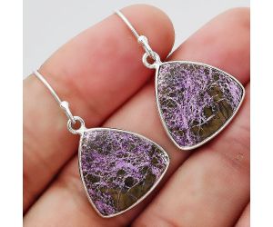 Natural Purpurite - South Africa Earrings SDE54718 E-1001, 17x17 mm