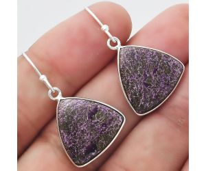 Natural Purpurite - South Africa Earrings SDE54720 E-1001, 16x17 mm