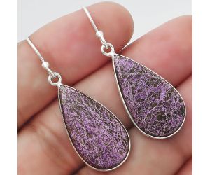 Natural Purpurite - South Africa Earrings SDE54797 E-1001, 13x25 mm