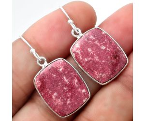 Natural Pink Thulite - Norway Earrings SDE54836 E-1001, 15x18 mm