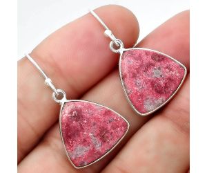 Natural Pink Thulite - Norway Earrings SDE54861 E-1001, 16x16 mm