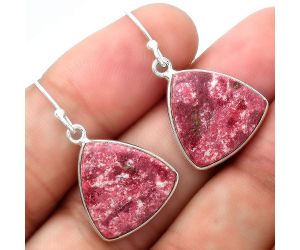 Natural Pink Thulite - Norway Earrings SDE54875 E-1001, 16x16 mm