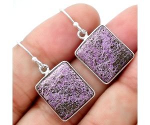 Natural Purpurite - South Africa Earrings SDE54955 E-1001, 14x16 mm