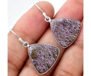 Natural Purpurite - South Africa Earrings SDE54993 E-1001, 17x17 mm