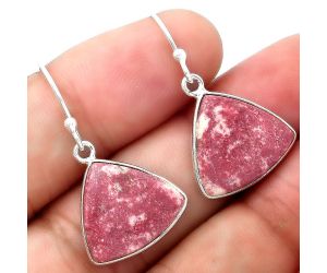 Natural Pink Thulite - Norway Earrings SDE55029 E-1001, 15x15 mm