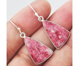 Natural Pink Thulite - Norway Earrings SDE55114 E-1001, 12x17 mm