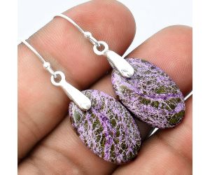 Natural Purpurite - South Africa Earrings SDE55399 E-1214, 14x22 mm