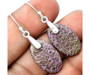 Natural Purpurite - South Africa Earrings SDE55400 E-1214, 13x22 mm