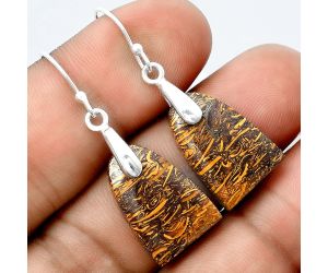 Natural Coquina Fossil Jasper - India Earrings SDE55424 E-1214, 13x19 mm