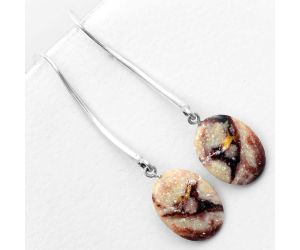 Natural Indian Blanket Jasper Earrings SDE55593 E-1095, 13x17 mm