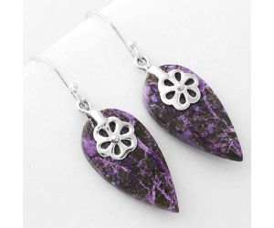 Natural Purpurite - South Africa Earrings SDE55672 E-1137, 13x26 mm