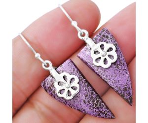 Natural Purpurite - South Africa Earrings SDE55695 E-1137, 13x26 mm