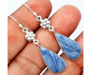 Natural Dumortierite Quartz Earrings SDE55807 E-1094, 11x21 mm