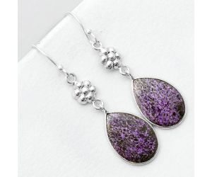 Natural Purpurite - South Africa Earrings SDE55809 E-1094, 13x18 mm