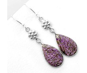 Natural Purpurite - South Africa Earrings SDE55824 E-1094, 12x20 mm