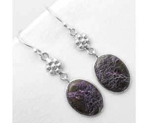 Natural Purpurite - South Africa Earrings SDE55845 E-1094, 13x17 mm