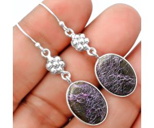 Natural Purpurite - South Africa Earrings SDE55845 E-1094, 13x17 mm