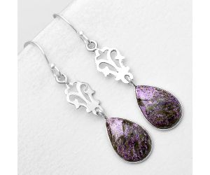 Natural Purpurite - South Africa Earrings SDE55924 E-1094, 10x15 mm