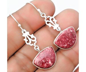 Natural Pink Thulite - Norway Earrings SDE55942 E-1094, 12x17 mm