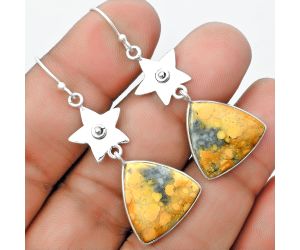 Star - Maligano Jasper - Indonesia Earrings SDE55986 E-1094, 18x18 mm