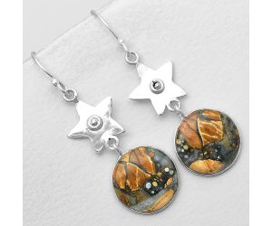 Star - Maligano Jasper - Indonesia Earrings SDE55990 E-1094, 15x15 mm