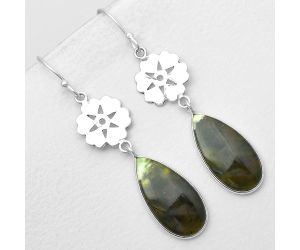 Natural Chrome Chalcedony Earrings SDE55994 E-1094, 11x22 mm